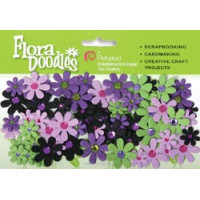 Паперові квіти Flora Doodles Jeweled Florettes Lavender, Purple, Chatreuse, Green (P1350-220)
