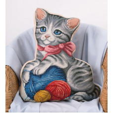 Набір для вишивання хрестиком Panna Подушка Моє кошеня (ПД-1884)