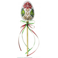 Набір для вишивки бісером на штучній шкірі «Топпер Писанка червона» FLBB-189 Набір для вишивки бісером на штучній шкірі «Топпер Писанка червона» FLBB-189