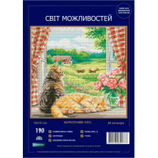 Набір для вишування хрестиком Світ можливостей Муркотливе літо (190 SM-N)