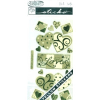 Наклейки з веллуму Sticko Серця (SPVM-49)