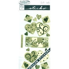 Наклейки з веллуму Sticko Серця (SPVM-49)