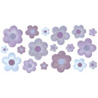 Наклейки з веллуму Sticko Квіти зимові з глітером (SPZG-06)