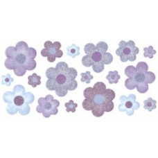 Наклейки з веллуму Sticko Квіти зимові з глітером (SPZG-06)