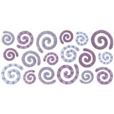 Наклейки з веллуму Sticko Завитки пурпурові з глітером (SPZG-09)