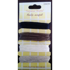 Набір бавовняних шнурів для біжутерії Чарівна мить, 4 шт.(10439)