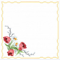 Набір для вишивання хрестиком Чарівна мить Серветка Весняний букет (РТ-027)