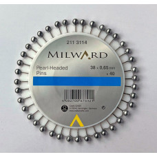 Булавки з перламутровими головками Milward 38х0.65мм(2113114 )