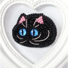 Набор для изготовления брошки Tela Artis Черный котеночек (Б-119)