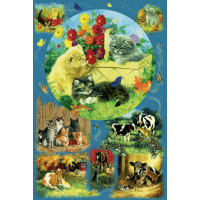 Сімейний пазл SunsOut Country Kittens, 625 ел. (52633)