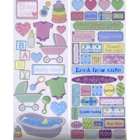 Вирубки з чипборду Чарівна мить BEBY, 2 листа (22602)