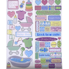 Вирубки з чипборду Чарівна мить BEBY, 2 листа (22602)