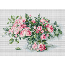 Набір для вишивання хрестиком Luca-S Букет чайних троянд (BL22866)