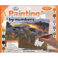 Набір для малювання картини фарбами за номерами Royal Brush Захід сонця на Кіліманджаро (PJL21)