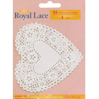 Паперові серветки Royal Brush Серце, білі (B23026)