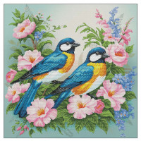 Набір для вишивання хрестиком Нова Слобода Квіткові пташки (СР2308)