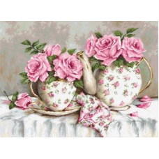 Набір для вишивання хрестиком Luca-S Ранковий чай та троянди (BA2320)