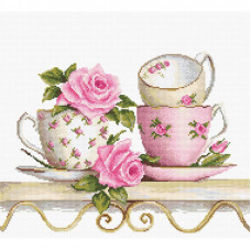 Набір для вишивання хрестиком Luca-S Чайні чашки з трояндами (BA2327)