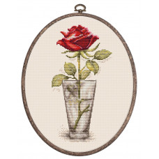 Набір для вишивання хрестиком Luca-S Троянда “Mister Lincoln” (BC235)