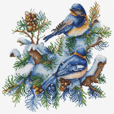 Набір для вишивання хрестиком Luca-S Птахи-Зима (B2418)