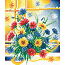 Набір для вишивання хрестиком Panna Яскраві квіти (Ц-099)