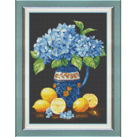 Набір для вишивання хрестиком OLANTA Гортензії з лимонами (VN-270)