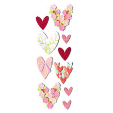Наклейки блискучі 3D Jolees Люблячі серця (SPJJ027) Наклейки блискучі 3D Jolees Люблячі серця (SPJJ027)
