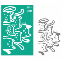 Трафарет багаторазовий універсальний Елементи та написи Kids, ROSA TALENT, 13х20, 0,5мм (№2815)