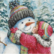 Набір для вишивання хрестиком Dimensions Поцілунок сніговику (70-08833)