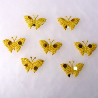 Аплікація Only Метелик, жовтий з блискітками (EM-00073)