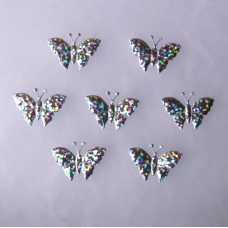 Аплікація Метелик Only, срібло, голографічний (EM-00087)