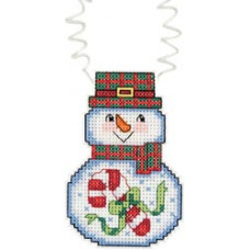 Набір для вишивання Janlynn Святковий сніговик з цукеркою (21-1189)