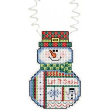 Набір для вишивання Janlynn Святковий сніговик зі сніжинкою (21-1190)
