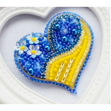 Набор для изготовления брошки Tela Artis Украинское сердечко (Б-308)