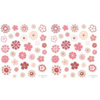 Наклейки з веллуму Sticko Квіти рожеві (357053)