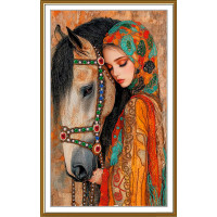 Набір для вишивання бісером Нова Слобода Дівчина та кінь (НК3343)