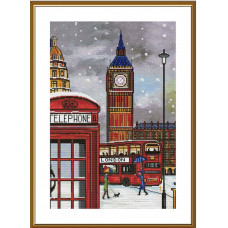 Набір для вишивання хрестиком Нова Слобода А в Лондоні - сніжок (СР3397)