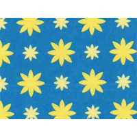 Фетр (повсть) листовий CPE Felt з візерунками (квіти жовті на блакитному), 30 х 23 (PRT-49410)