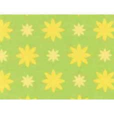 Фетр (повсть) листовий CPE Felt з візерунками (квіти жовті на салатовому), 30 х 23 (PRT-49411)