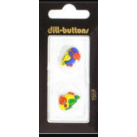 Набір ґудзиків Dill Buttons Папуги (1559)