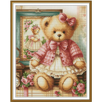 Набір для вишивання хрестиком Нова Слобода Плюшева красуня (СР3467)