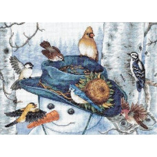 Набір для вишивання хрестиком Dimensions Сніговик та соняшник (35137)