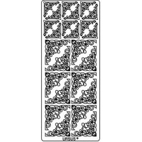 Наклейки Ursus Куточки вигадливі срібло (UR-59110042)