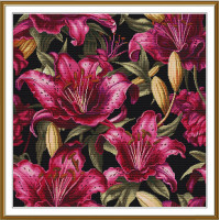 Набір для вишивання хрестиком Нова Слобода Пурпурові лілеї (РЕ3617)