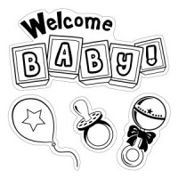 Штамп акриловий Inkadinkado Welcome Baby (60008)