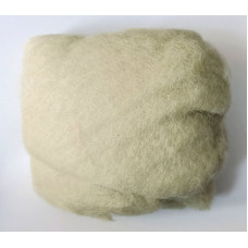 Вовна для валяння кардочесана Чарівна мить, 50г, сіро-салатова дуже світла (2016)