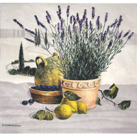 Серветка для декупажу Idea Home Range  Лаванда, лимони та оливки (313)