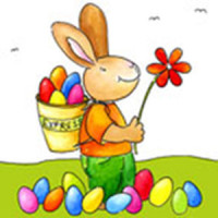 Серветка для декупажу Idea Home Range Великодній зайчик-мандрівник (337)