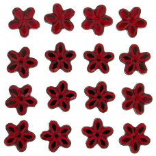Набор пуговиц-украшений Jesse James Красные цветы (3818)