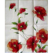 Серветка-рушник для декупажу Idea Home Range Акварельні маки (445)